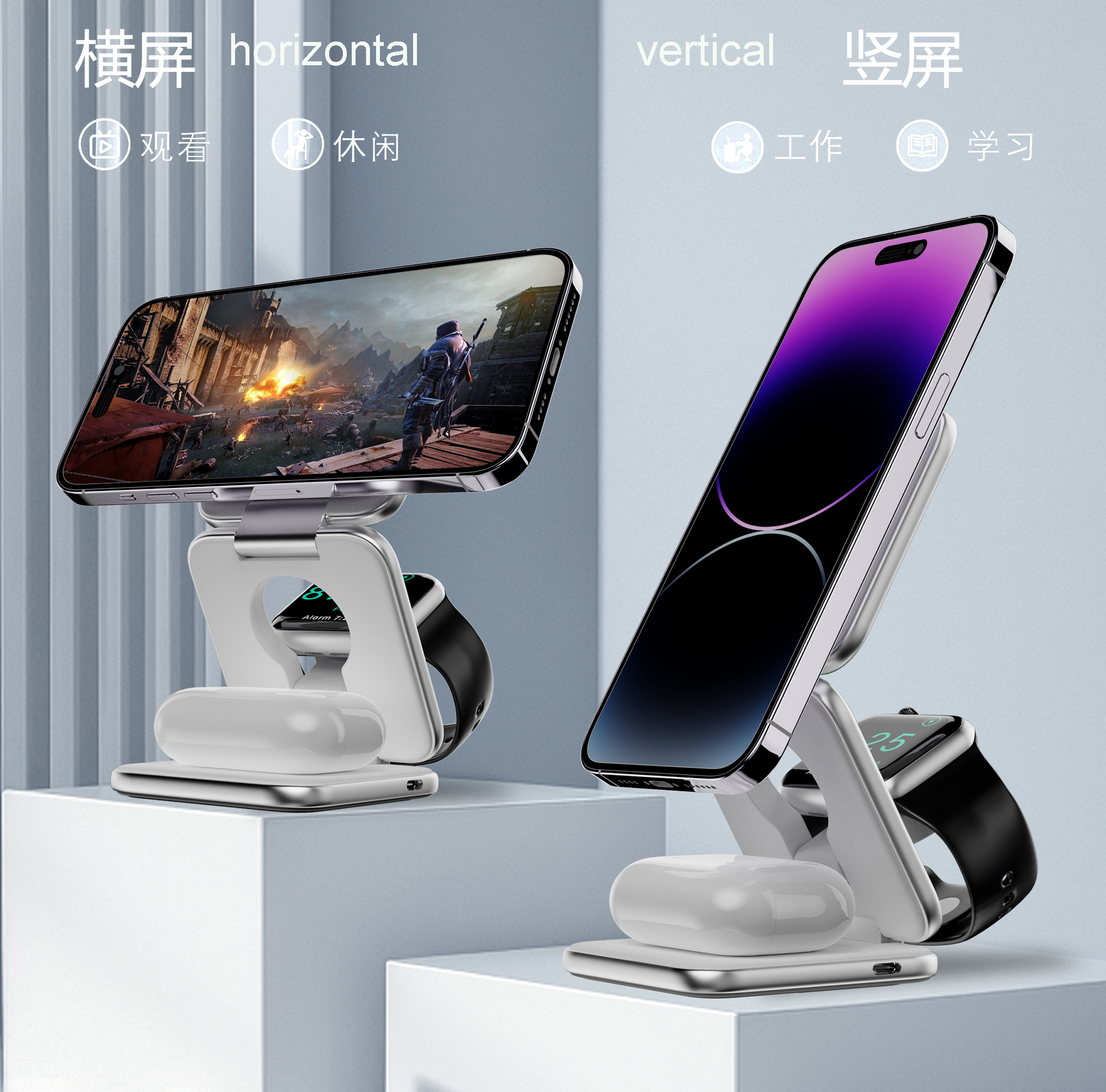 شارژر بی سیم برای iwatch airpod