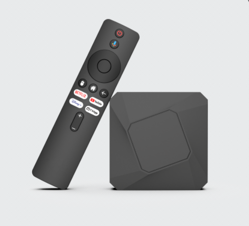 android 14 tv box with bluetooth remote